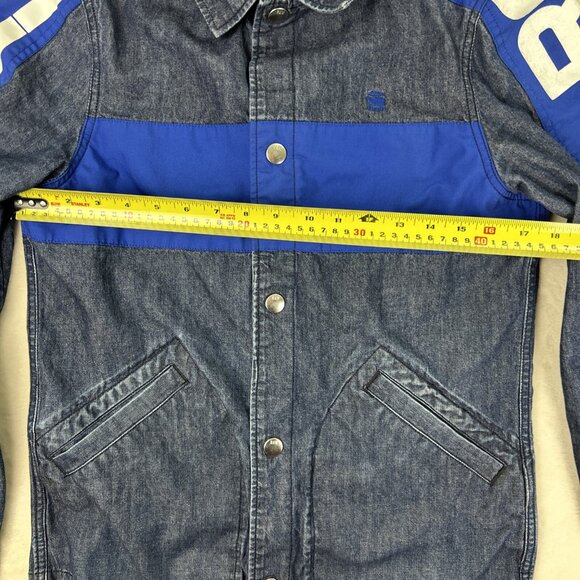 G Star Raw Men’s Small Button Up Denim Shirt DeniSetscale PM Overshirt Blue - Picture 6 of 10